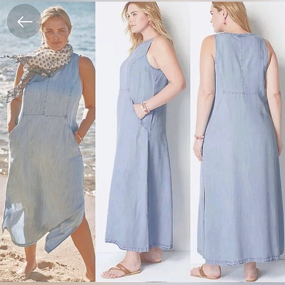 J.JILL Tencel Lyocell Seamed Maxi Dress SIZE::XS